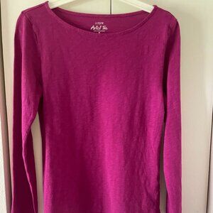 J. Crew - Brilliant Plum (Pink) - Medium - Artist Tee